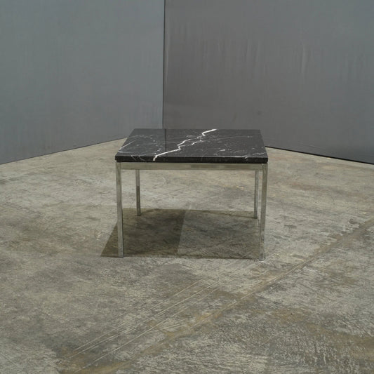 KNOLL STYLE BLACK MARBLE SQUARE COFFEE TABLE – product view 2 – Grosvenor Marble Co.