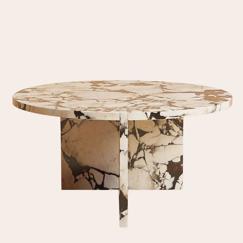 Calacatta Viola Marble Coffee Table , Solid Natural Stone, Handmade Coffee Table from Real Marble – product view 2 – Grosvenor Marble Co.