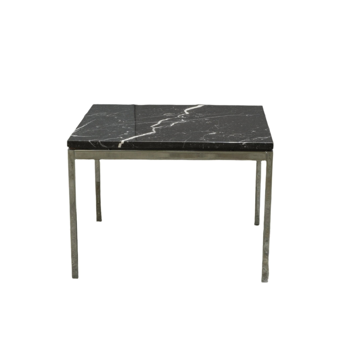 KNOLL STYLE BLACK MARBLE SQUARE COFFEE TABLE – Black Marble coffee table by Grosvenor Marble Co.