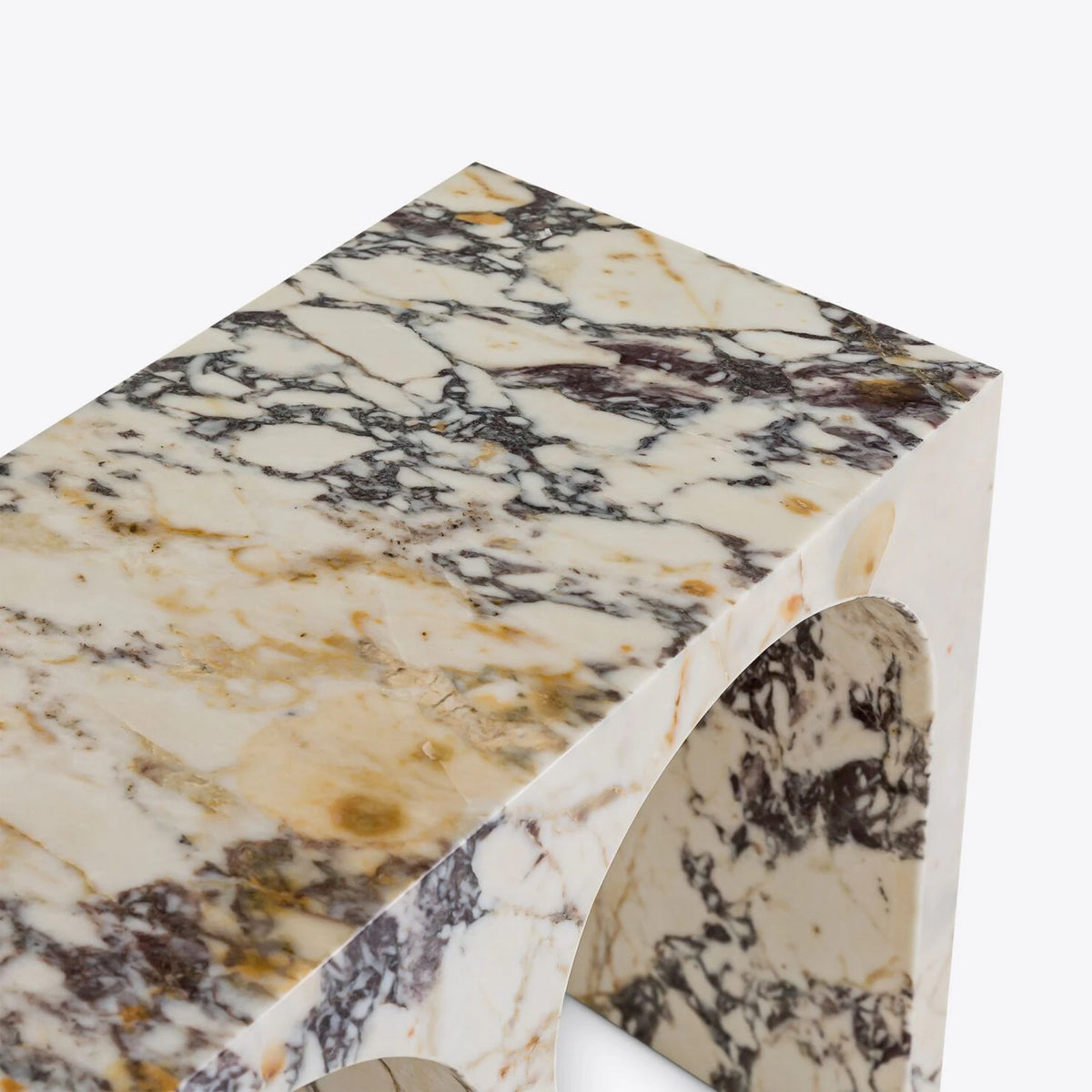 Siren Viola Marble Console Table – product view 2 – Grosvenor Marble Co.