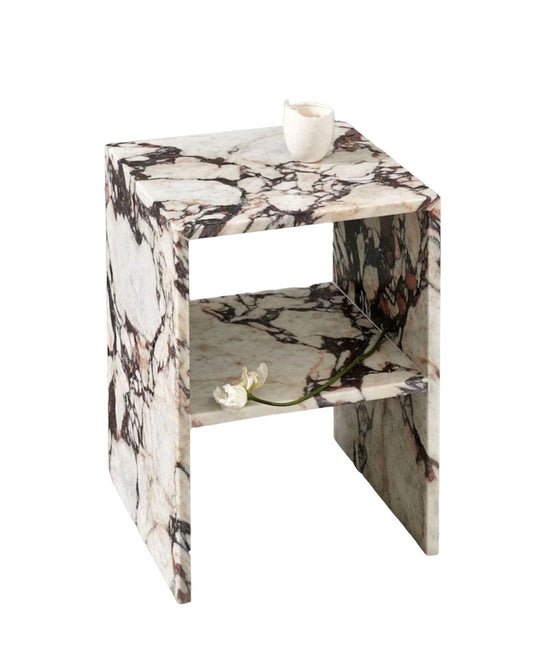 Calacatta Viola Marble Bedside Tables, End Table – Calacatta Viola bedside table by Grosvenor Marble Co.