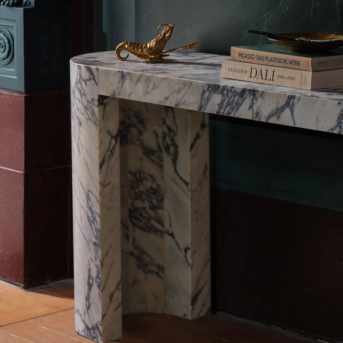 Viola Marble Console Table – product view 6 – Grosvenor Marble Co.