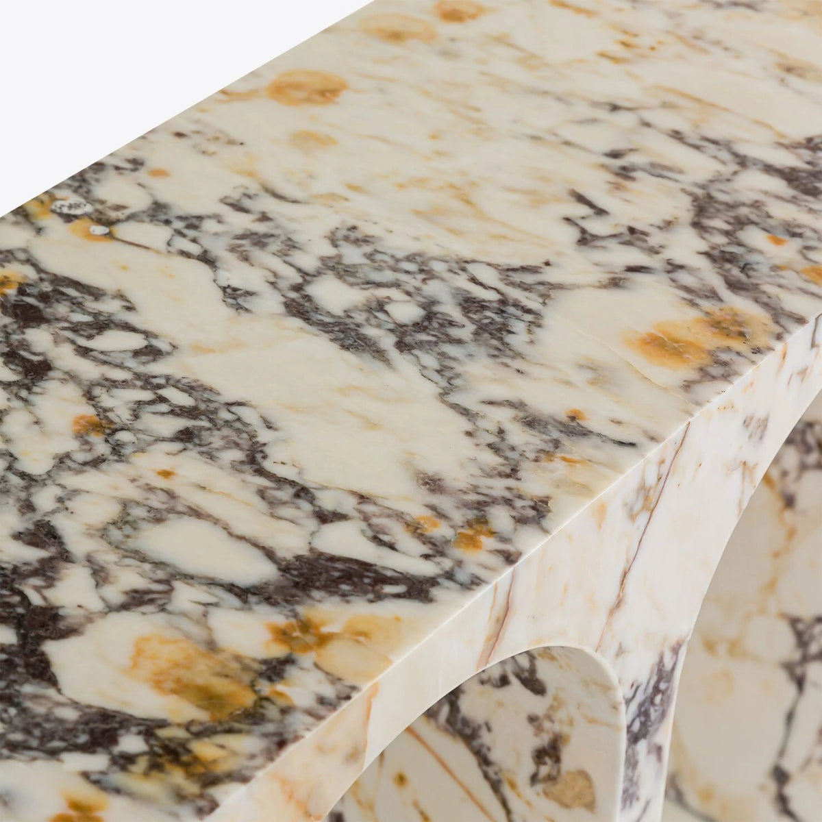 Siren Viola Marble Console Table – product view 3 – Grosvenor Marble Co.