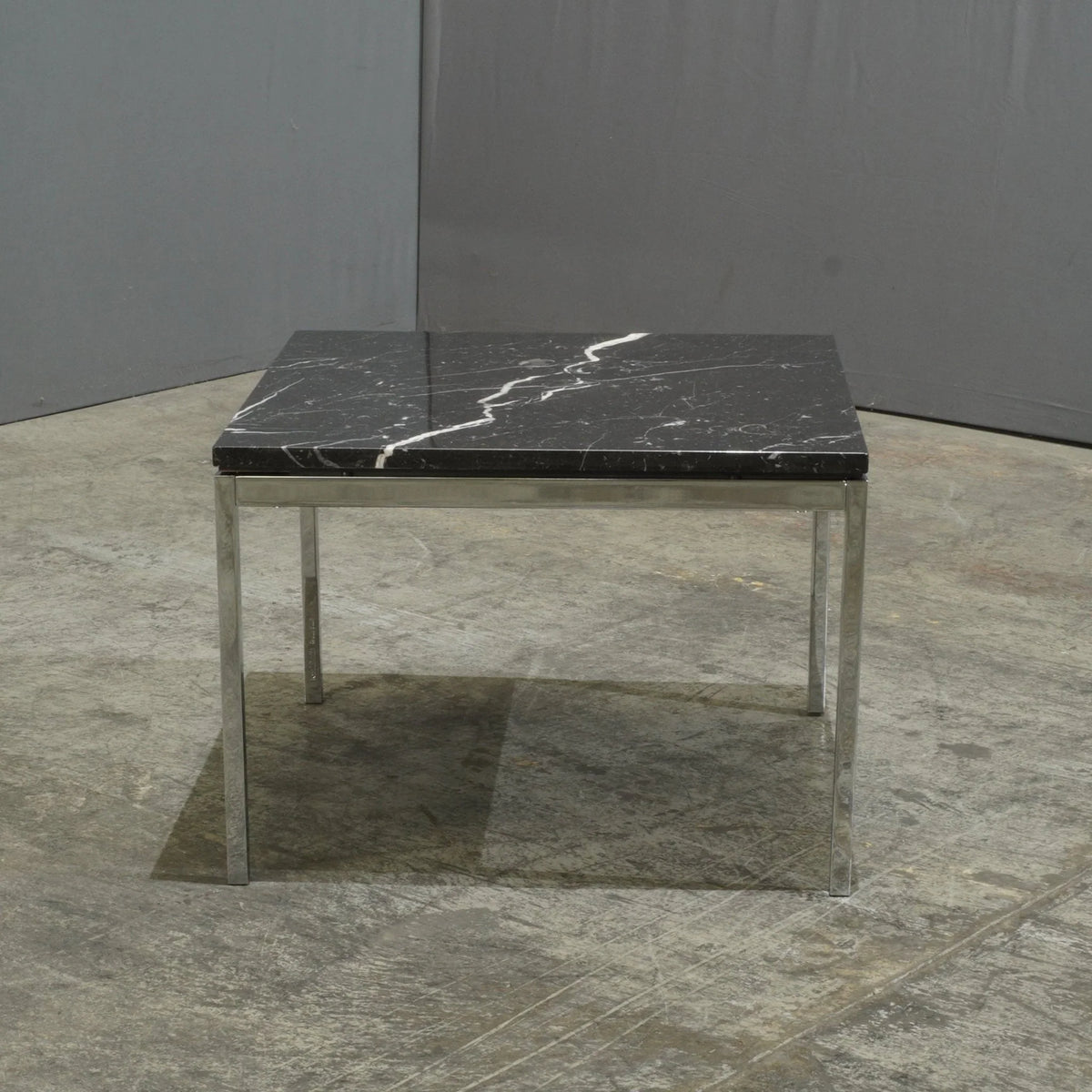KNOLL STYLE BLACK MARBLE SQUARE COFFEE TABLE – product view 5 – Grosvenor Marble Co.