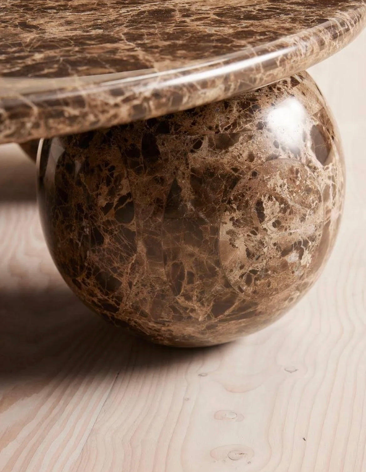Oxley Coffee Table, Large, Dark Emperador – product view 4 – Grosvenor Marble Co.