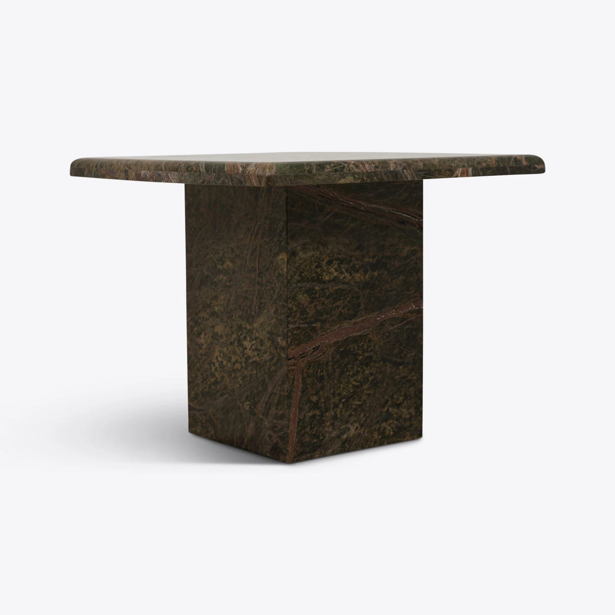 Forest Green Marble Side Table – product view 7 – Grosvenor Marble Co.