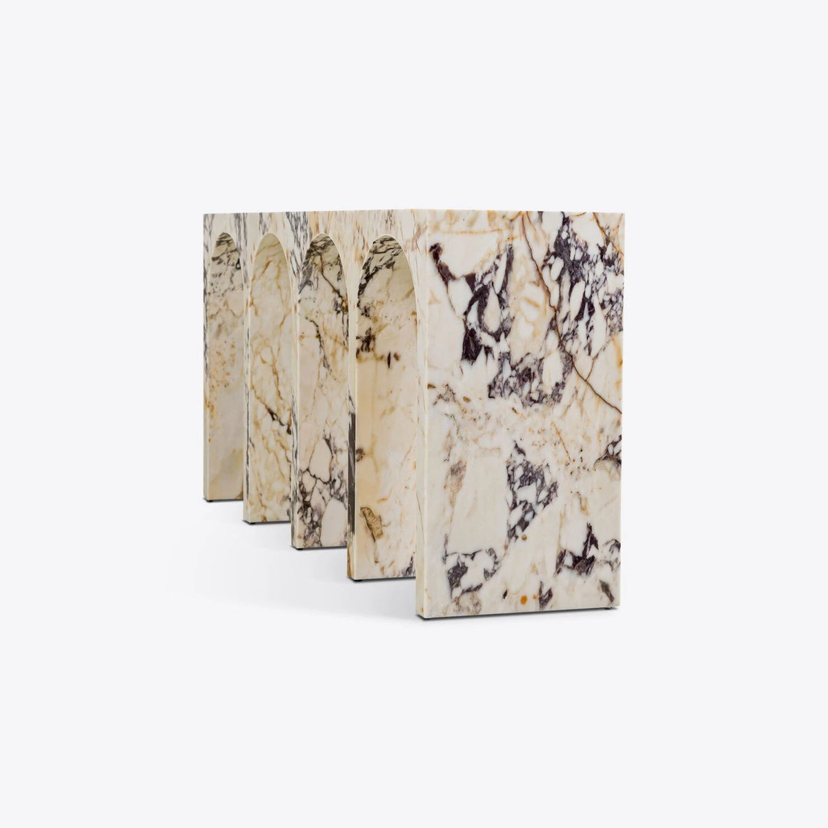 Siren Viola Marble Console Table – product view 4 – Grosvenor Marble Co.