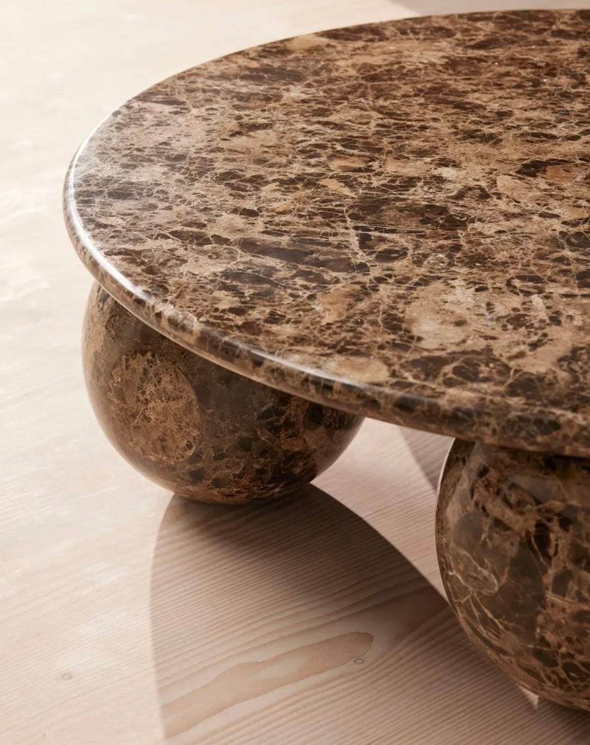 Oxley Coffee Table, Large, Dark Emperador – product view 5 – Grosvenor Marble Co.
