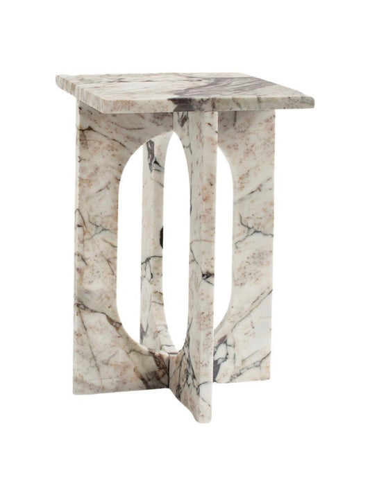 Calacatta Viola Marble Contemporary Side \ End Table – Calacatta Viola side table by Grosvenor Marble Co.