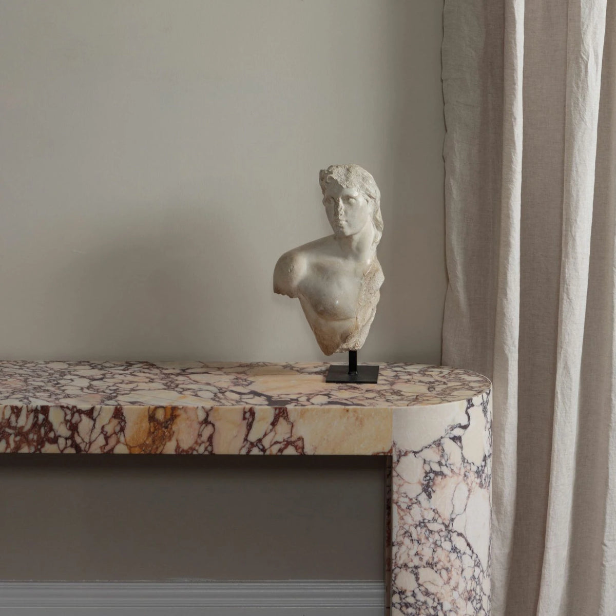 Viola Marble Console Table – product view 5 – Grosvenor Marble Co.