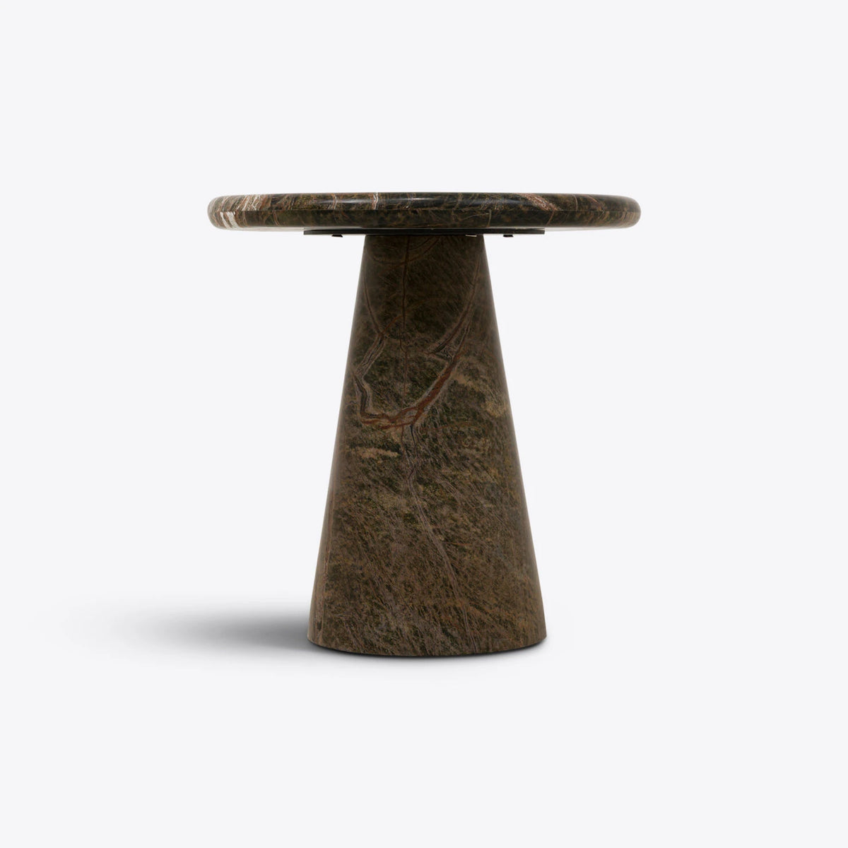 Verona Forest Green Marble Side /  End Table – product view 2 – Grosvenor Marble Co.