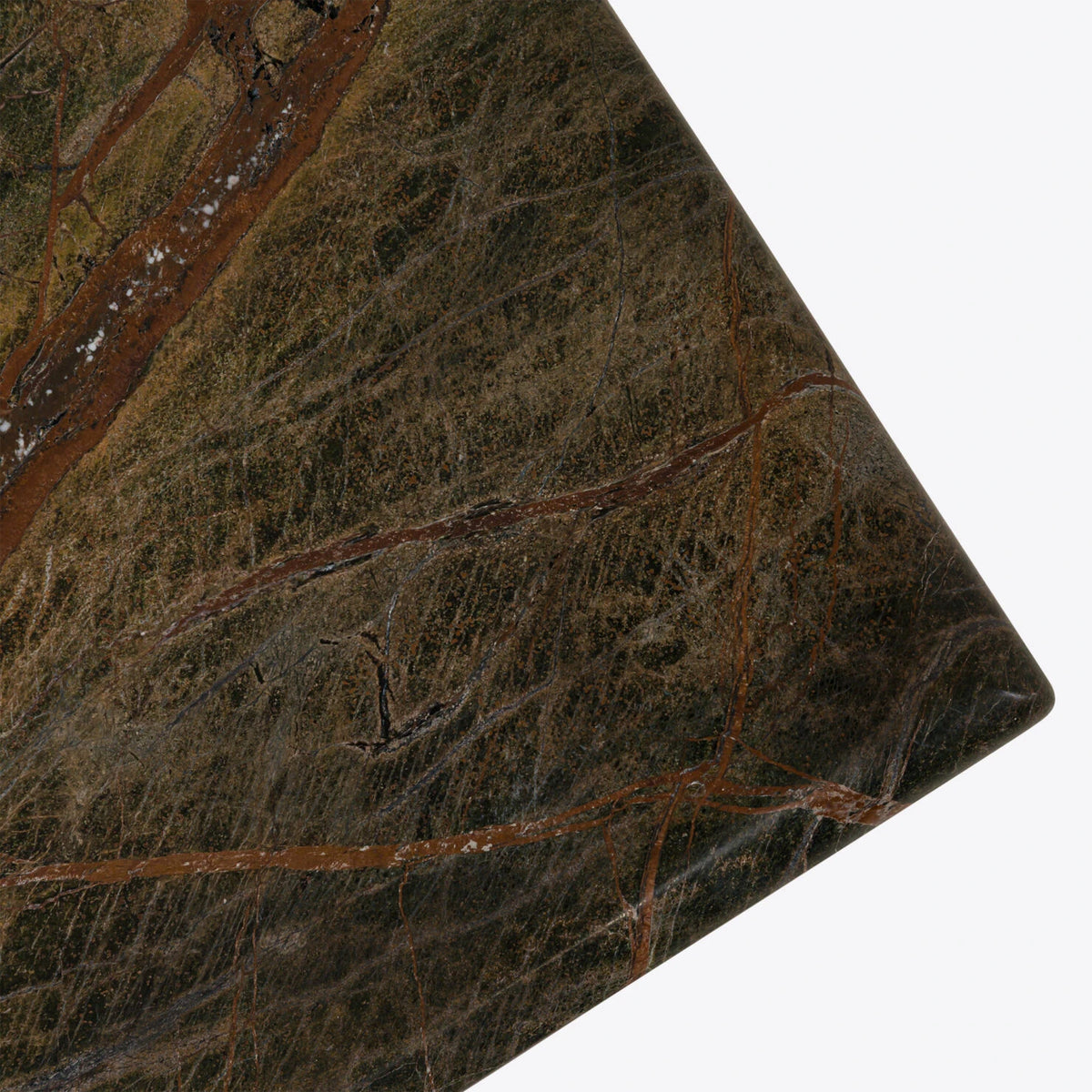 Forest Green Marble Side Table – product view 3 – Grosvenor Marble Co.