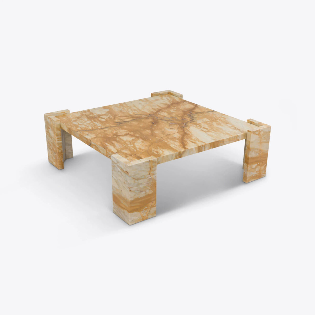Harper Coffee Table – Sienna Giallo – product view 3 – Grosvenor Marble Co.