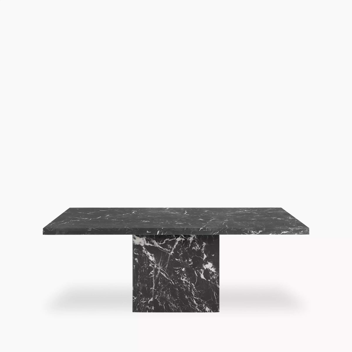 6-8 Seat Black Marble Dining Table – Black Marble dining table by Grosvenor Marble Co.