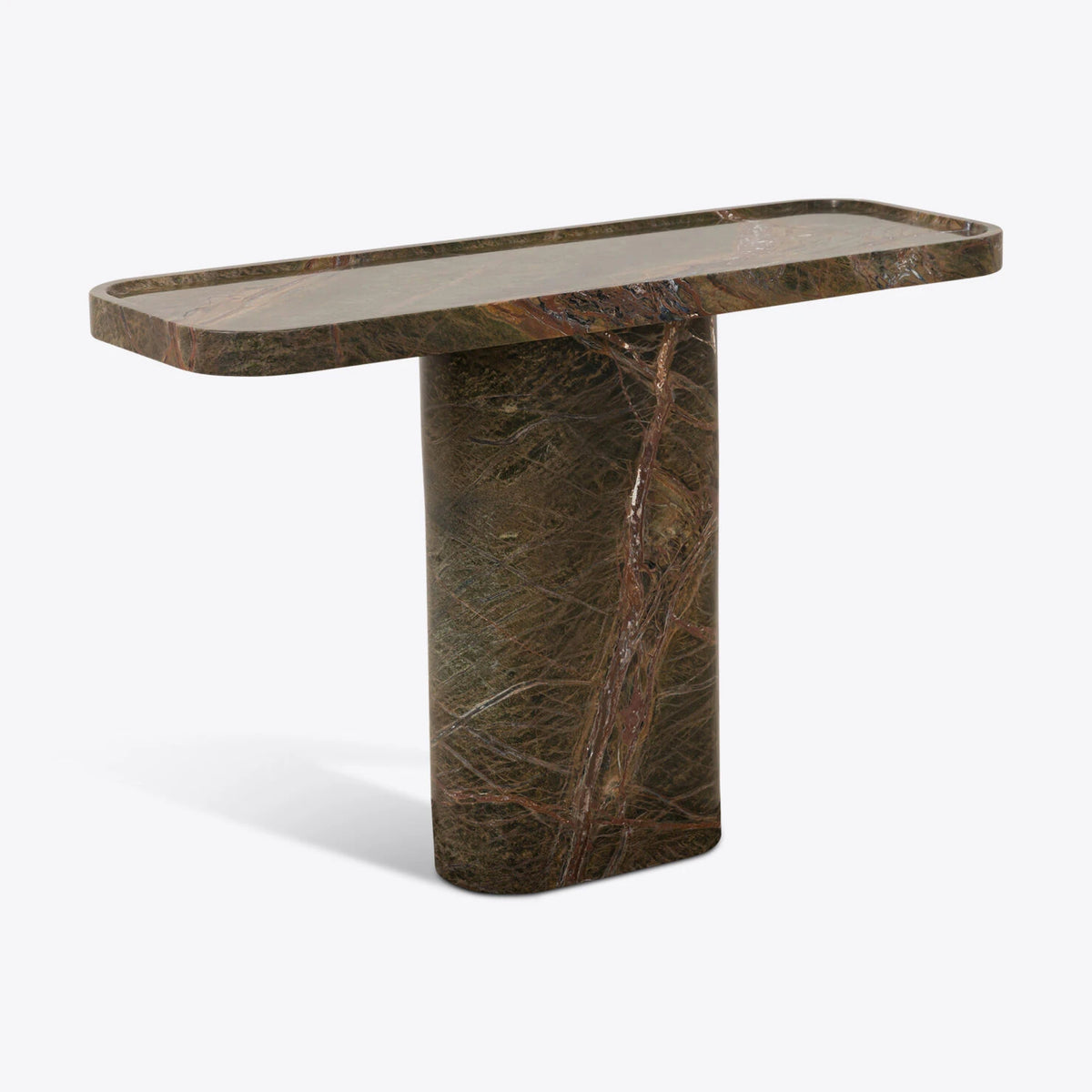Forest Green Marble Console Table – Forest Green Marble console table by Grosvenor Marble Co.