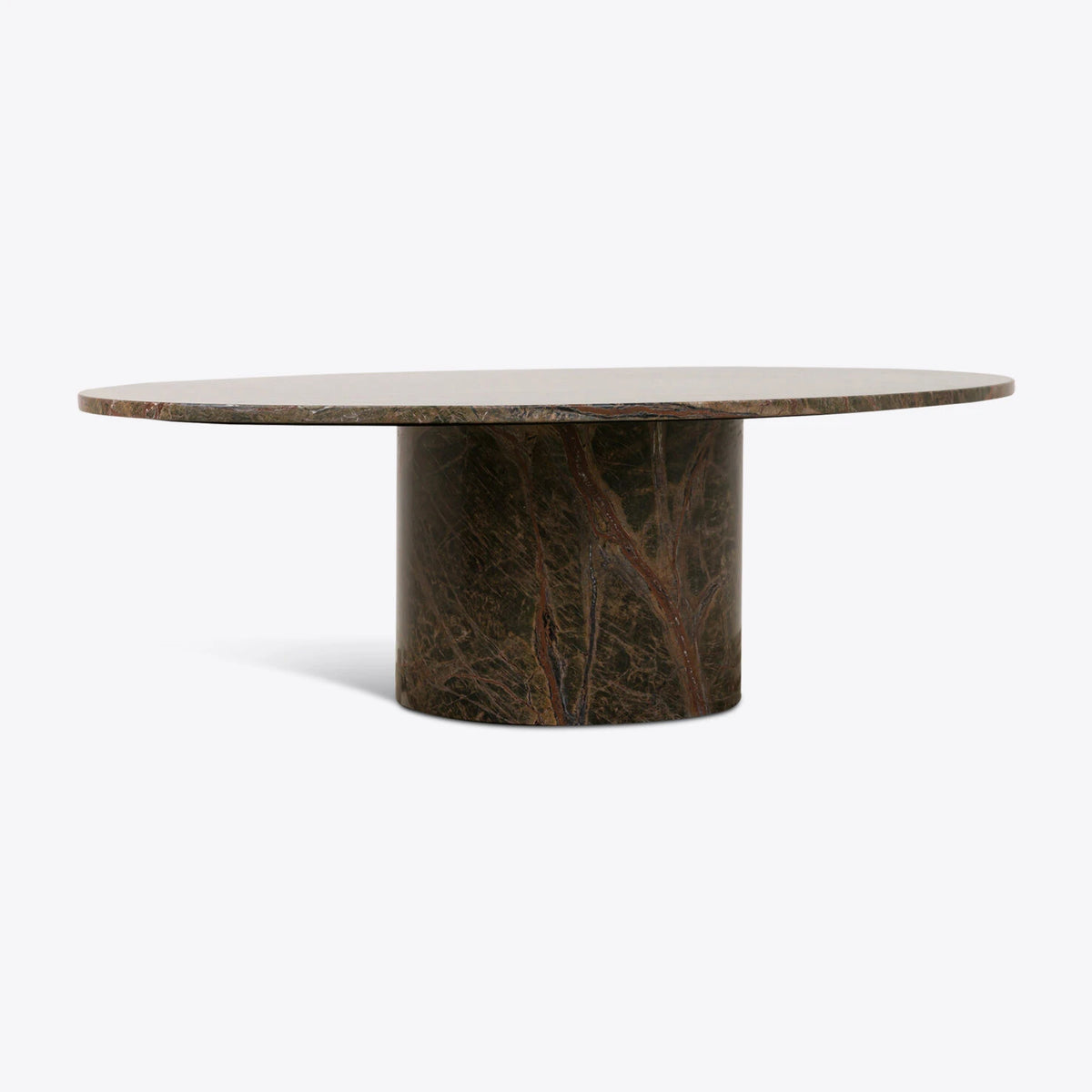 Forest Round Brown Veined Marble Coffee Table – product view 6 – Grosvenor Marble Co.