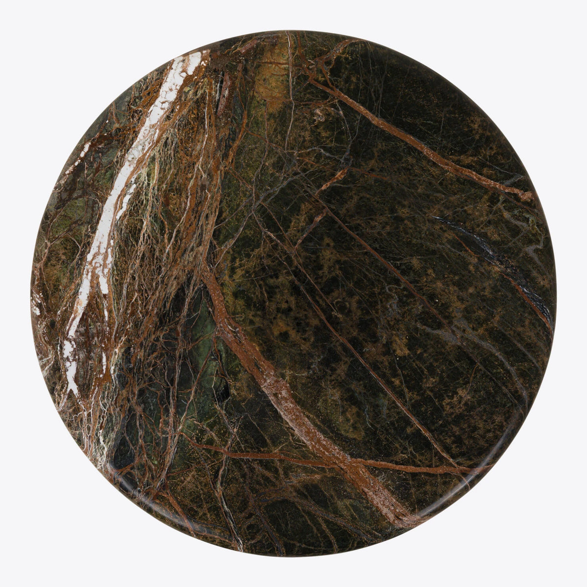 Verona Forest Green Marble Side /  End Table – product view 3 – Grosvenor Marble Co.
