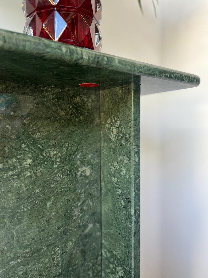Green Marble Standing Console Table – product view 2 – Grosvenor Marble Co.