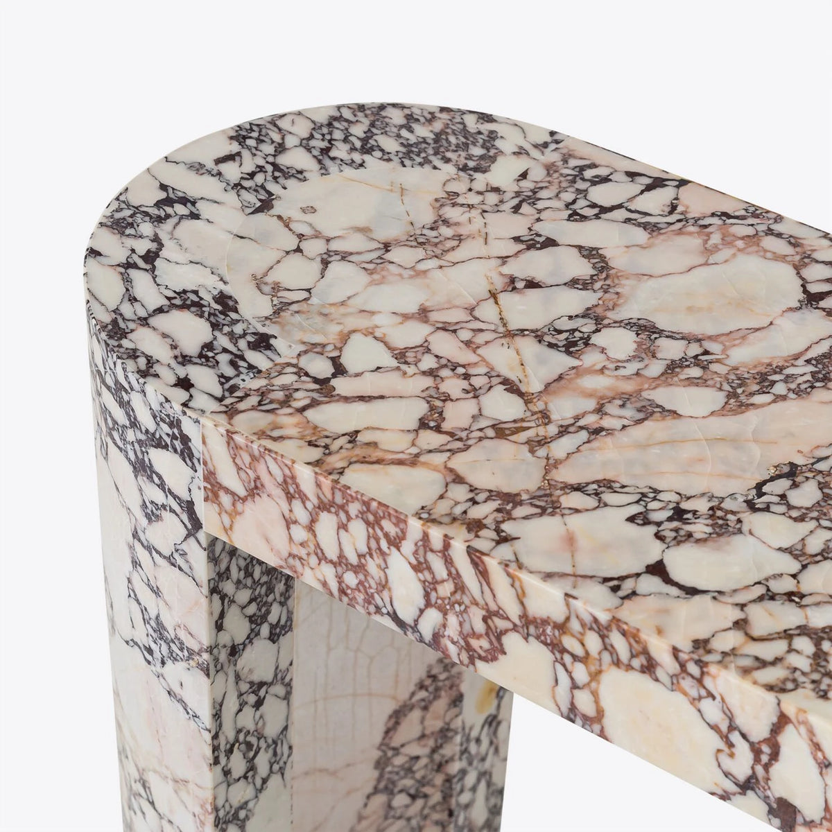 Viola Marble Console Table – product view 3 – Grosvenor Marble Co.