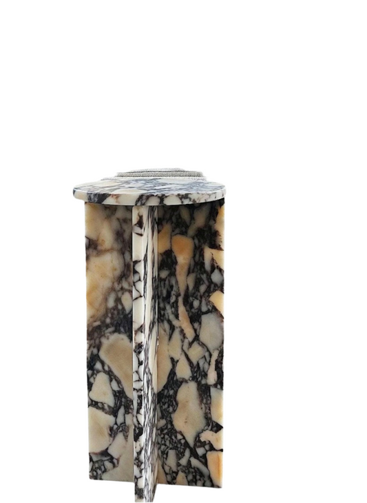 Calacatta Viola Side table, Round table top – Calacatta Viola side table by Grosvenor Marble Co.
