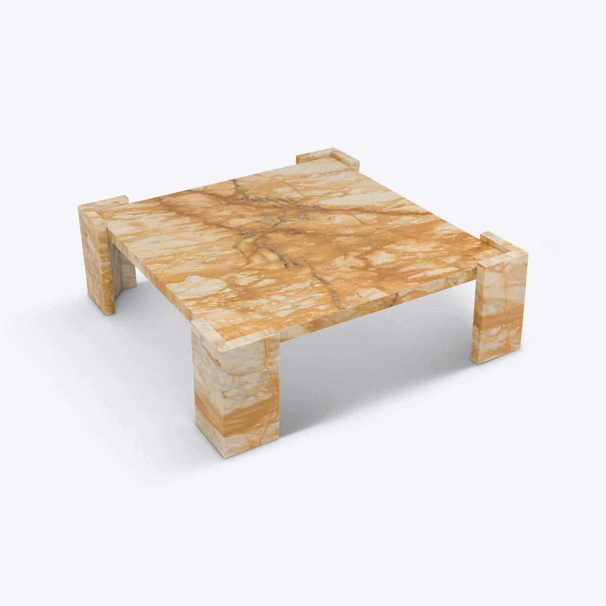 Harper Coffee Table – Sienna Giallo – Sienna Giallo coffee table by Grosvenor Marble Co.