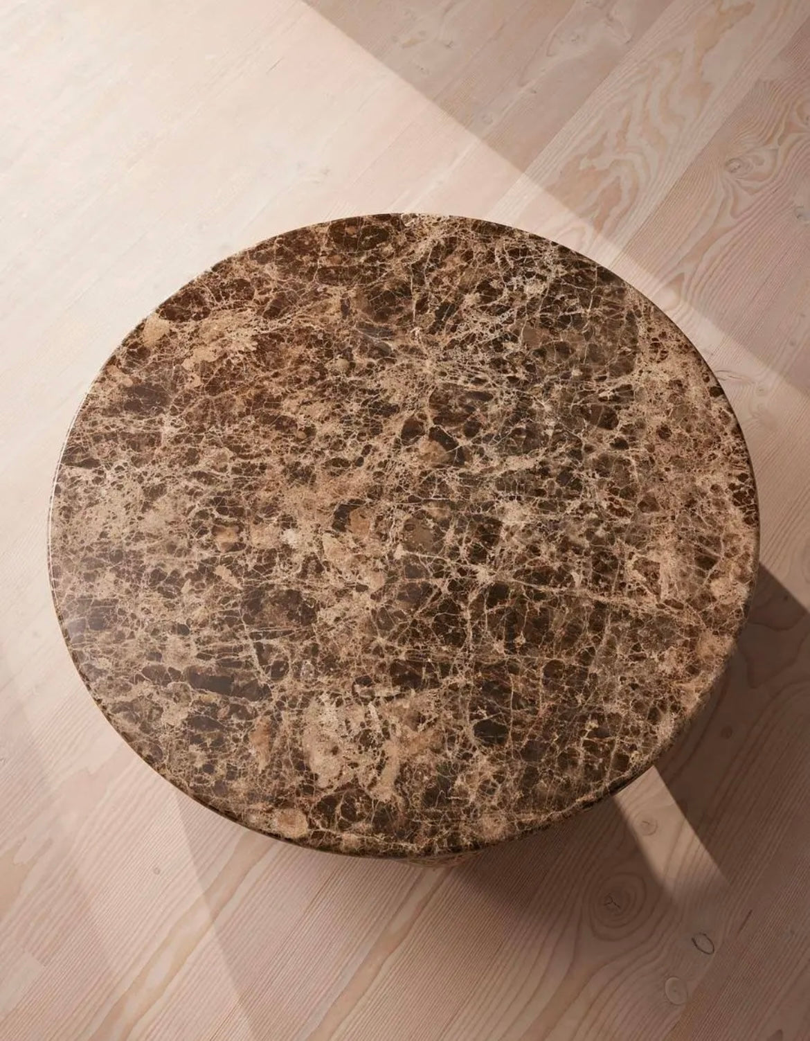 Oxley Coffee Table, Large, Dark Emperador – product view 3 – Grosvenor Marble Co.