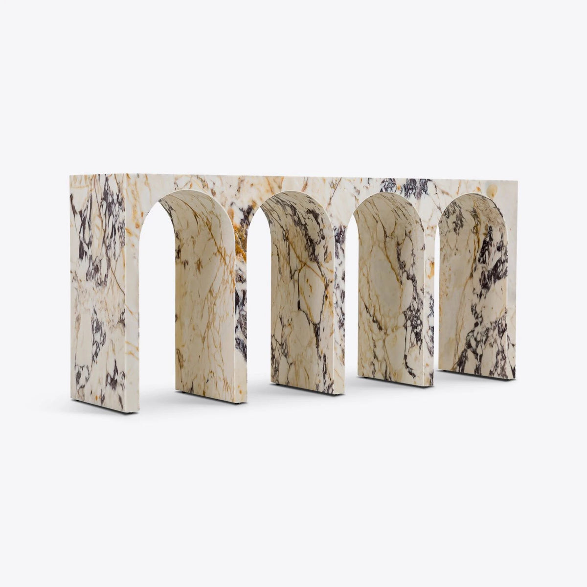 Siren Viola Marble Console Table – product view 6 – Grosvenor Marble Co.