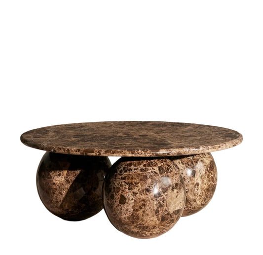 Oxley Coffee Table, Dark Emperador Marble – Dark Emperador coffee table by Grosvenor Marble Co.