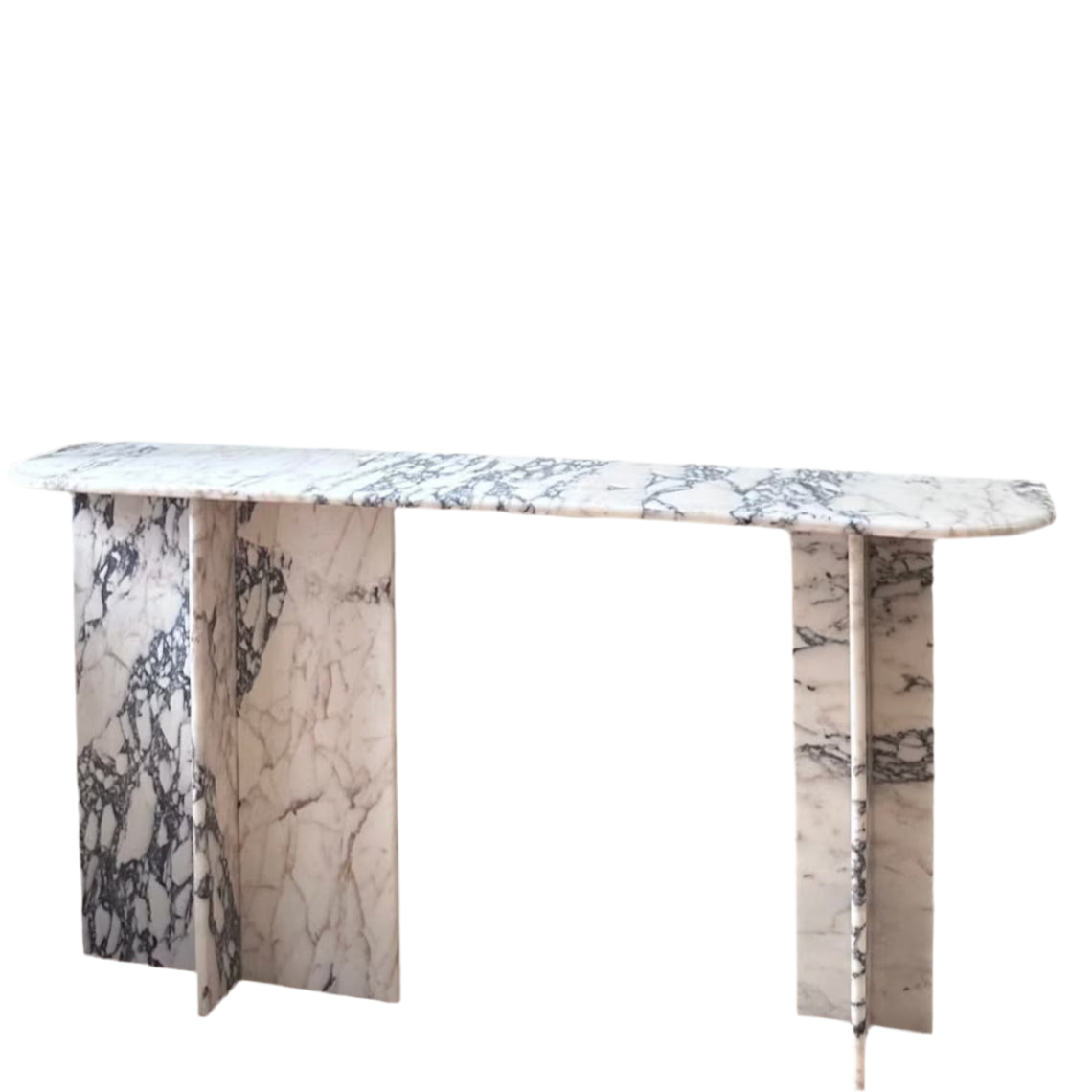 Calacatta Viola Marble Console Table – Calacatta Viola console table by Grosvenor Marble Co.