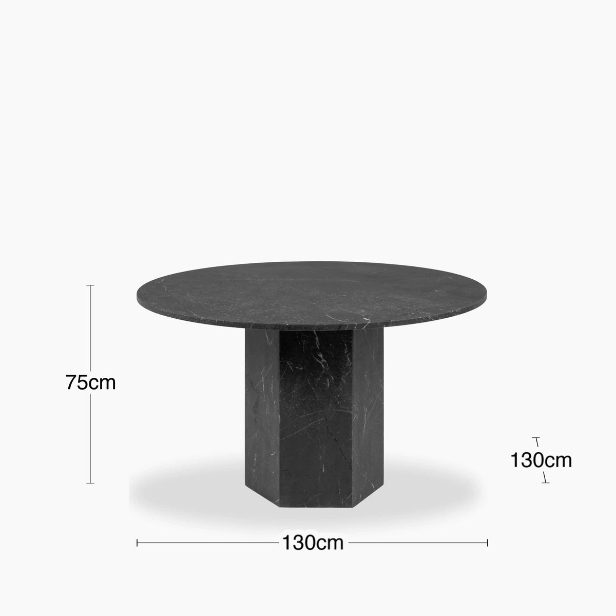 Black Onyx Marble 4 Seat Dining Table – product view 2 – Grosvenor Marble Co.