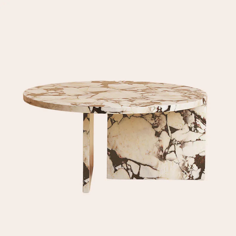 Calacatta Viola Marble Coffee Table , Solid Natural Stone, Handmade Coffee Table from Real Marble – product view 4 – Grosvenor Marble Co.