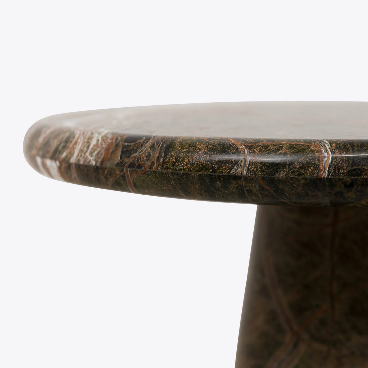 Verona Forest Green Marble Side /  End Table – product view 4 – Grosvenor Marble Co.
