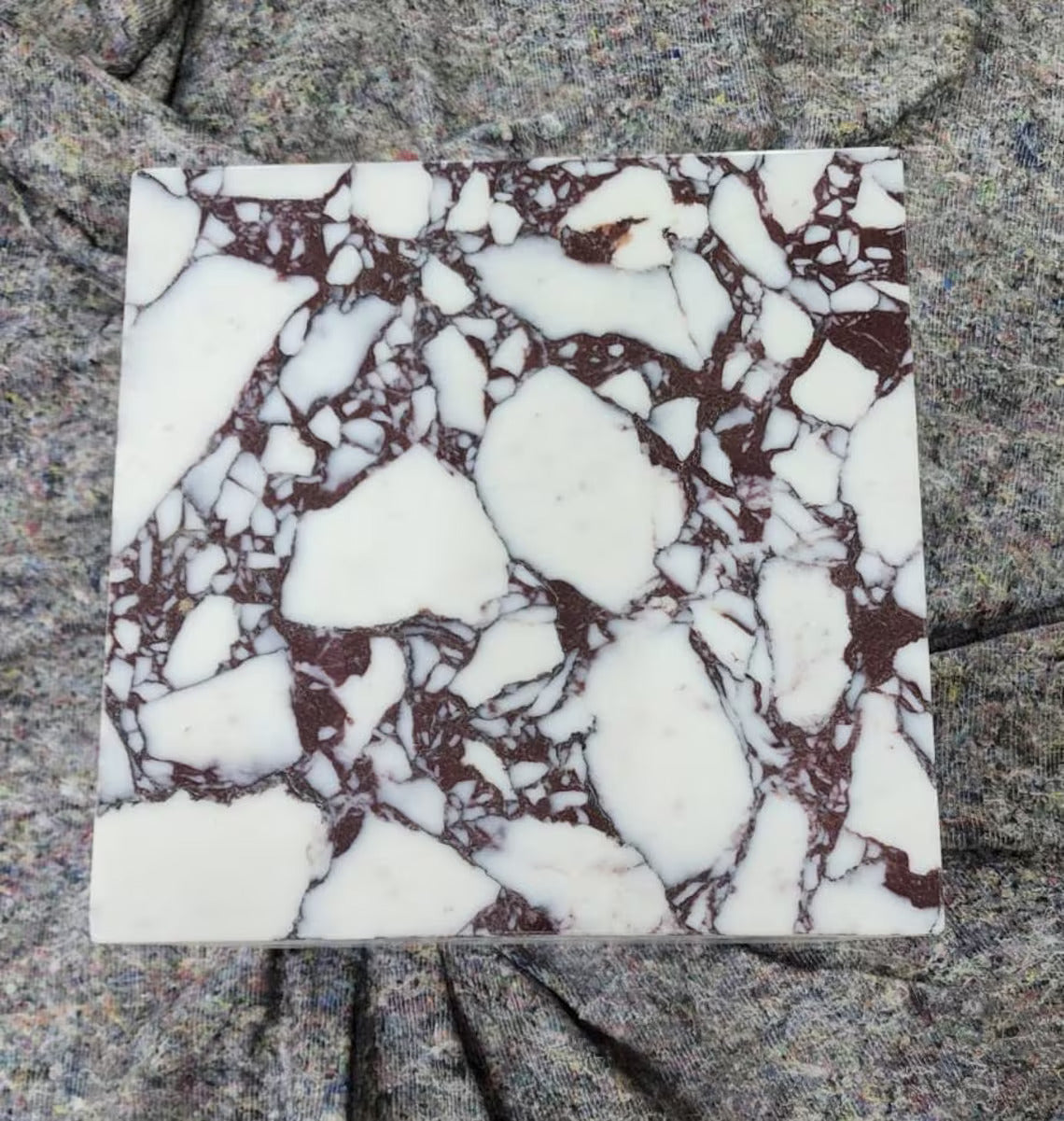 Calacatta Viola Marble Bedside Tables, End Table – product view 5 – Grosvenor Marble Co.