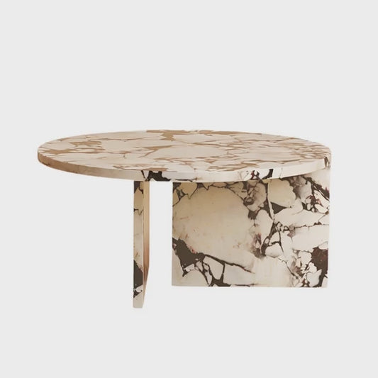 Calacatta Viola Marble Coffee Table , Solid Natural Stone, Handmade Coffee Table from Real Marble