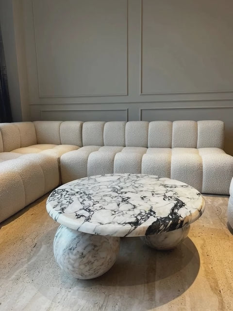 Oxley Coffee Table, Arabescato Corchia Marble
