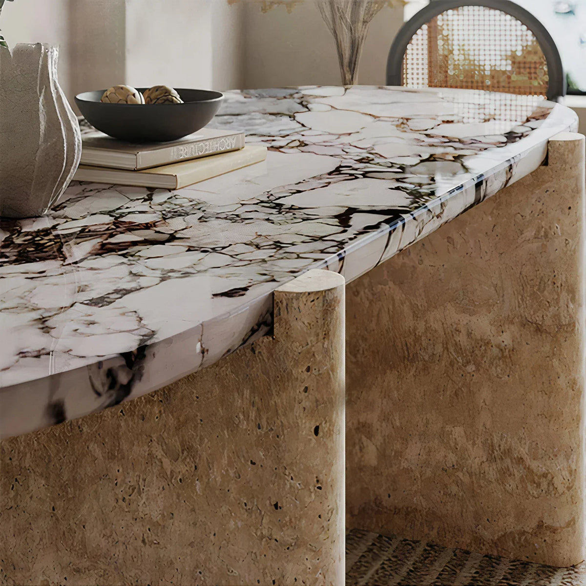 Faina Marble Dining Table – product view 4 – Grosvenor Marble Co.