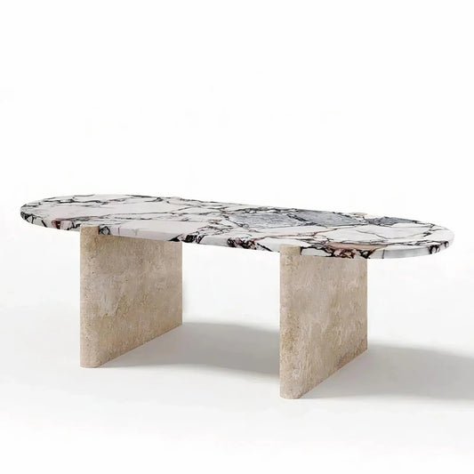 Faina Marble Dining Table – Marble dining table by Grosvenor Marble Co.